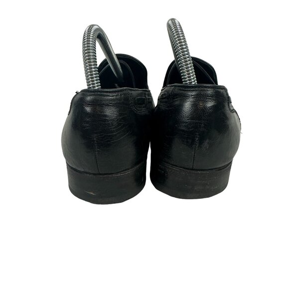 Vintage Florsheim Black Leather Tassel Loafers 6.5D Men\'s Formal Dress Shoes